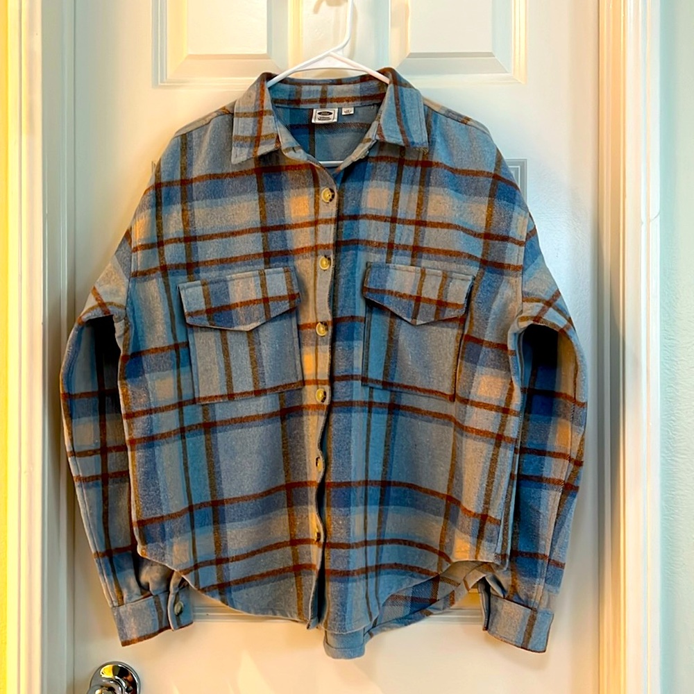 Ford Bronco Blue Plaid Shirt Jacket